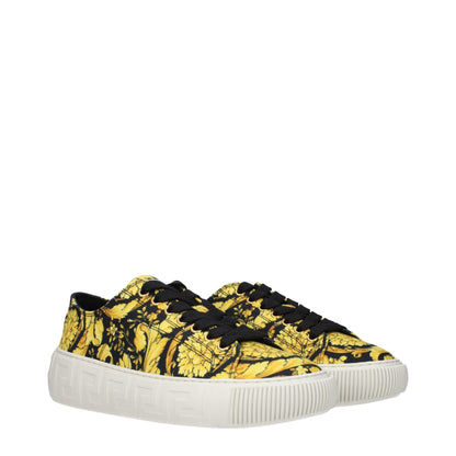 Versace – Goldene Stoff-Sneaker
