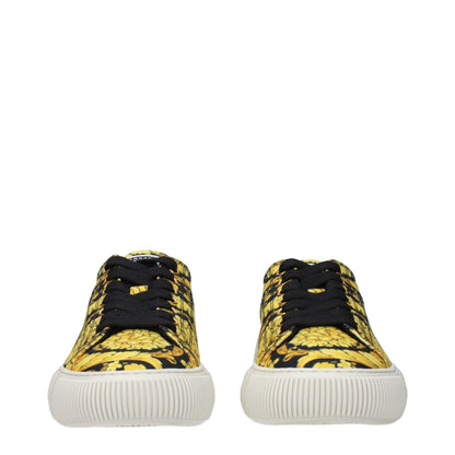 Versace – Goldene Stoff-Sneaker