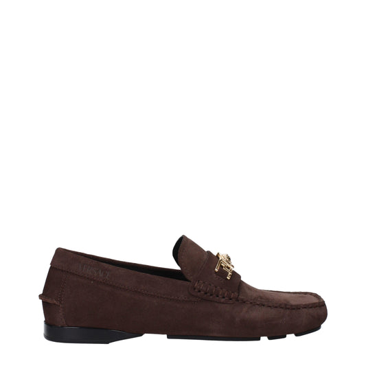 Versace – Slipper aus braunem Leder