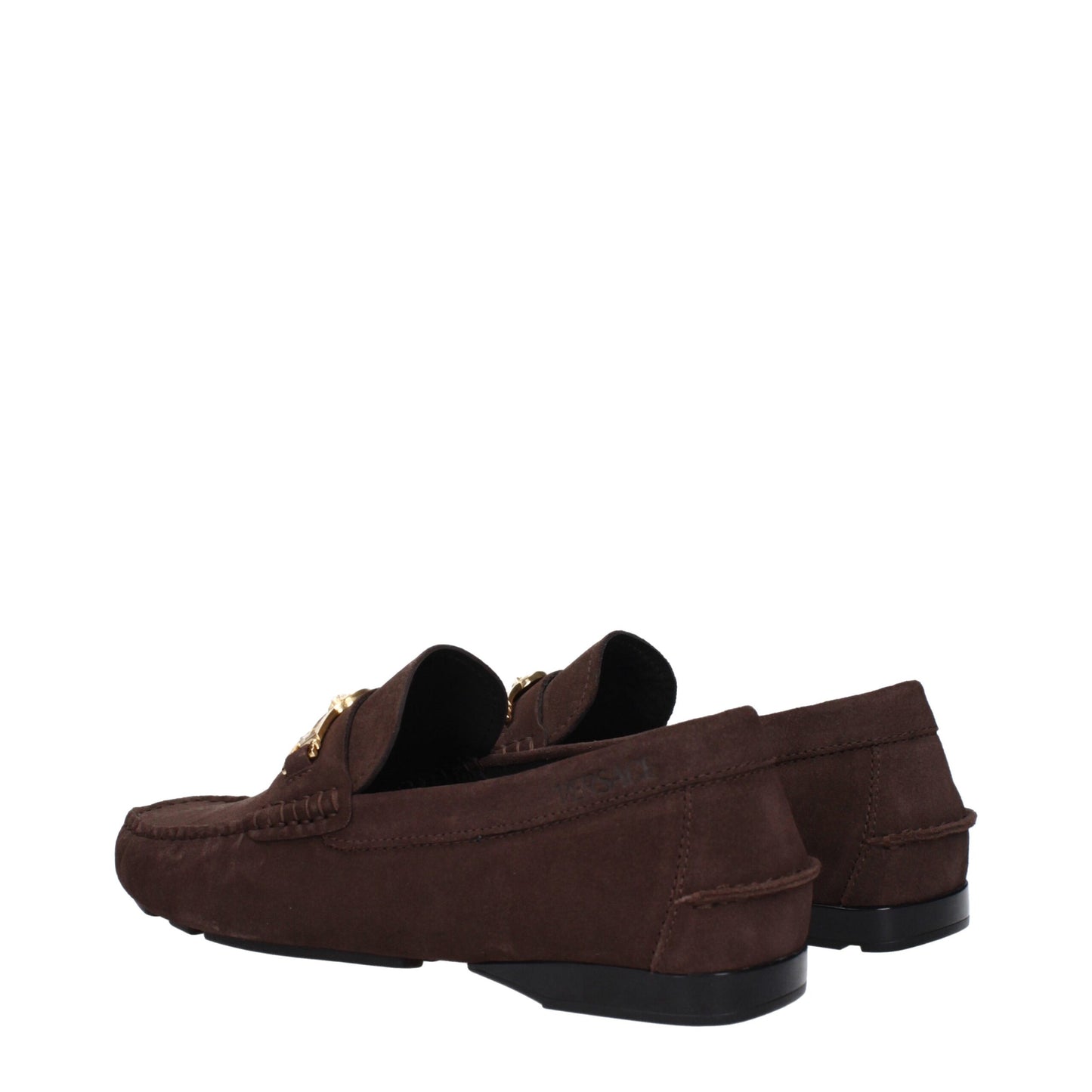 Versace – Slipper aus braunem Leder