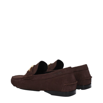 Versace – Slipper aus braunem Leder