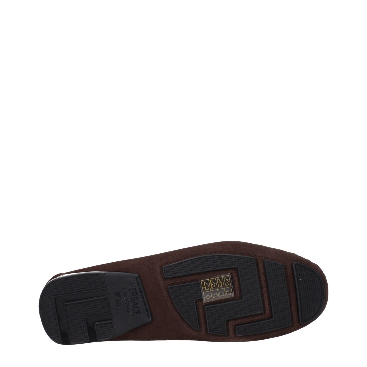 Versace – Slipper aus braunem Leder