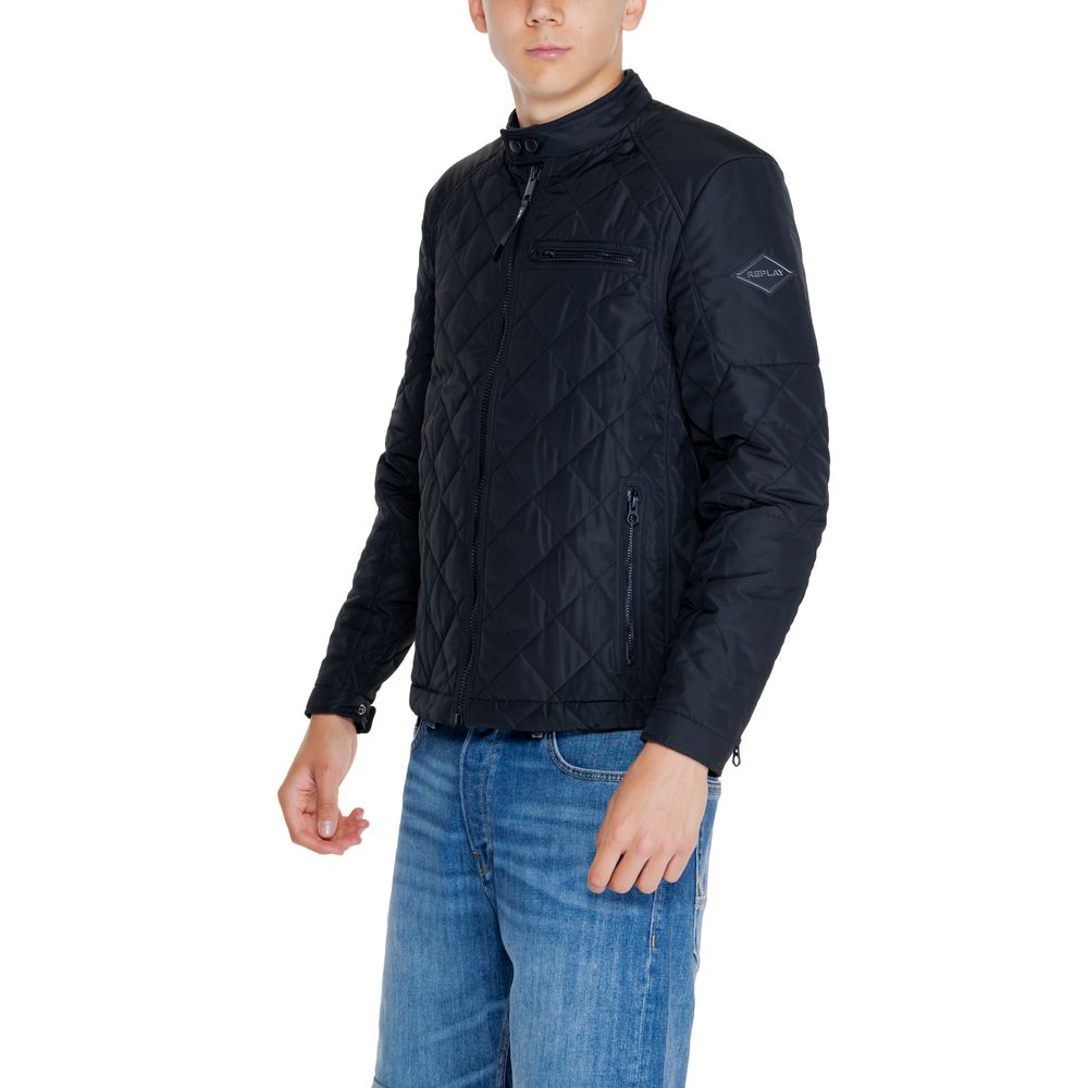 Replay Black Polyamide Jackets &amp; Coat