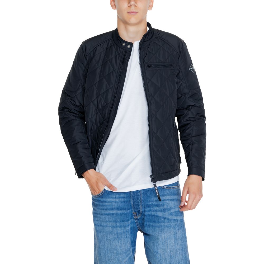 Replay Black Polyamide Jackets &amp; Coat