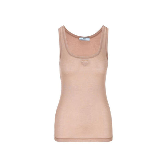Ärmelloses Prada-Logo-Top