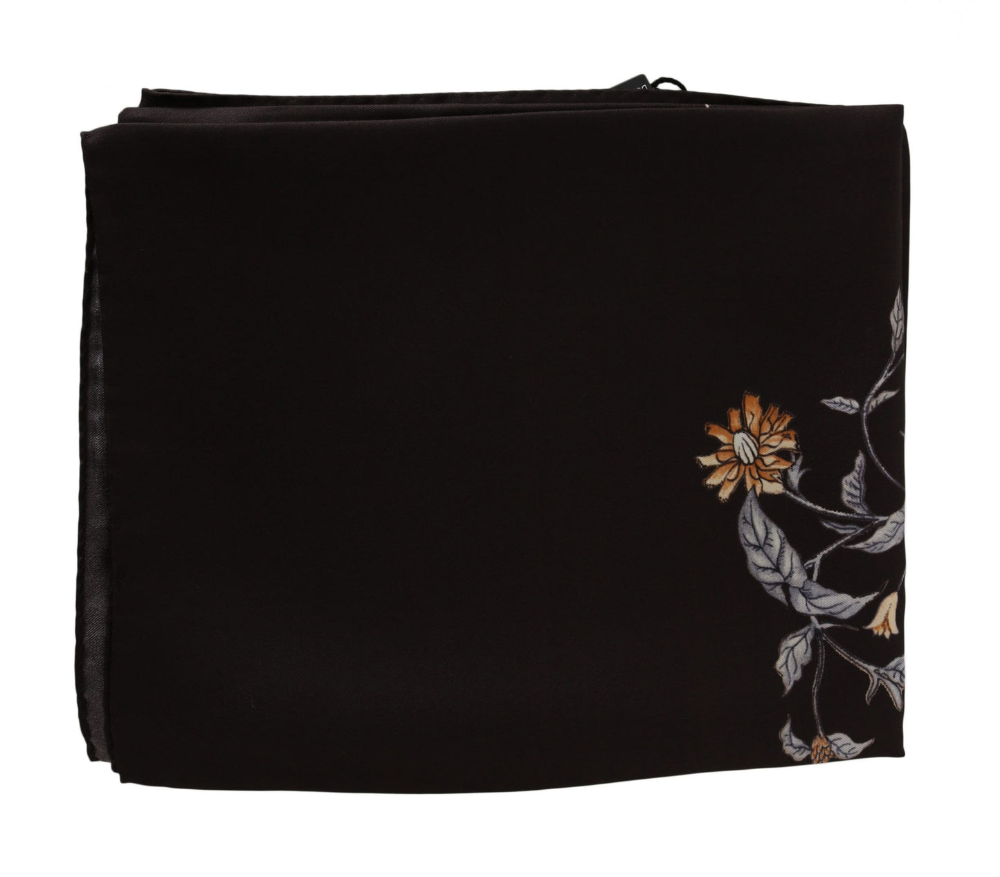 Dolce &amp; Gabbana Brauner Wickelschal aus 100 % Seide mit Vogelmuster, 80 x 95 cm, UVP