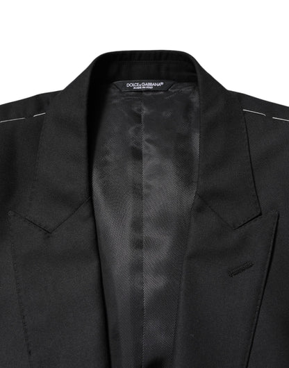 Dolce &amp; Gabbana Black Wool Single Breasted Jacket Blazer