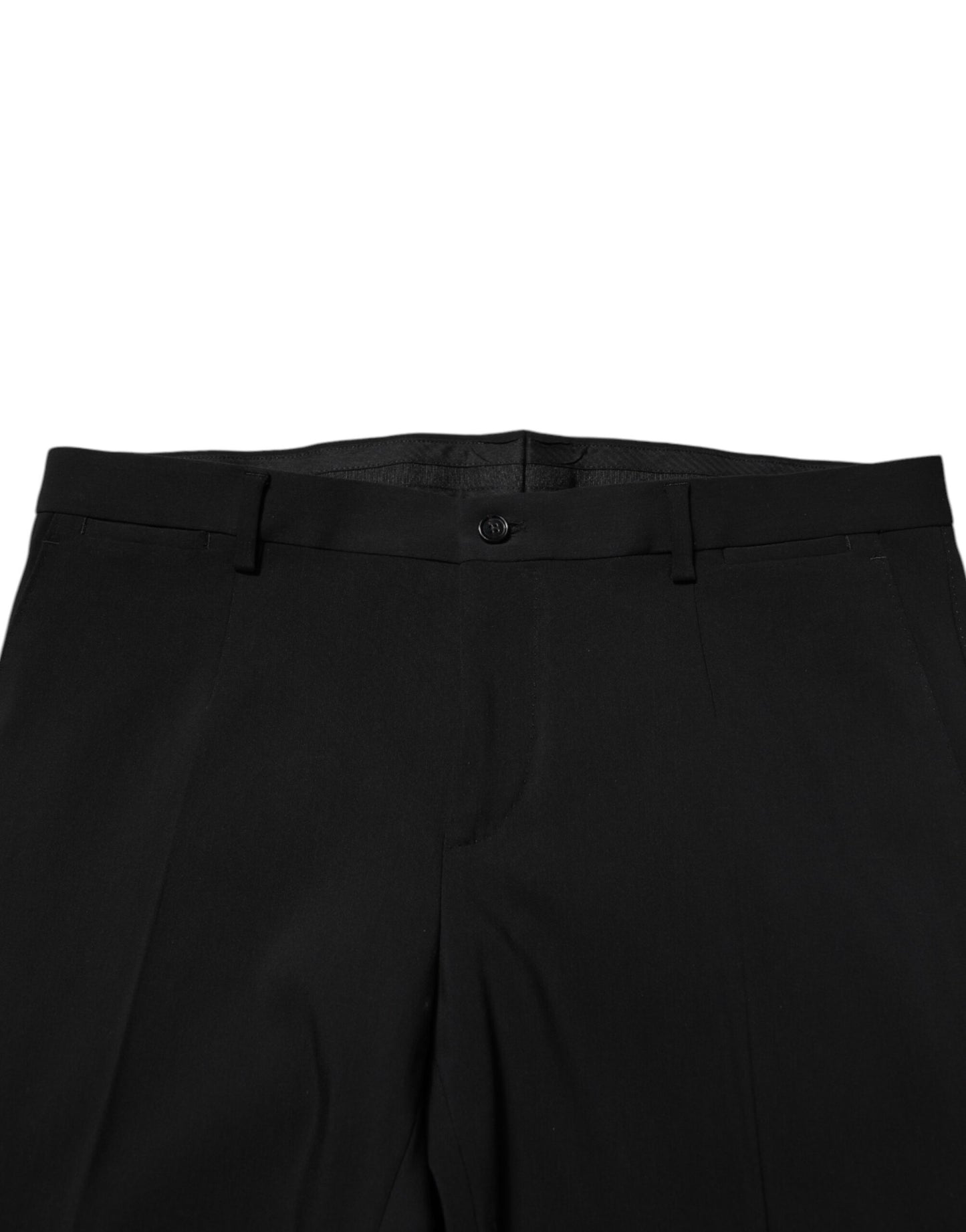 Dolce &amp; Gabbana – Schwarzer, einreihiger, zweiteiliger Anzug aus Baumwolle