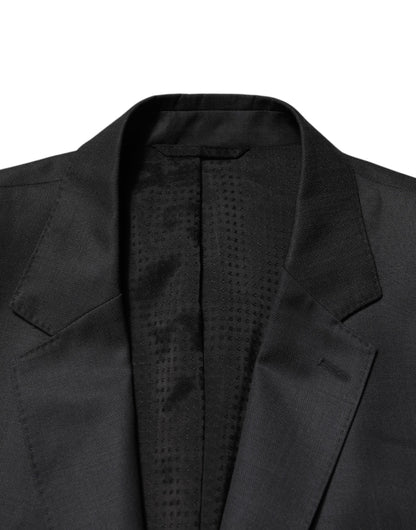 Dolce &amp; Gabbana Dark Gray Wool Single Breasted 2 Piece Suit