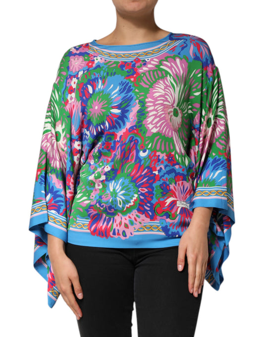 Dolce &amp; Gabbana – Tunika-Bluse mit mehrfarbigem Blumenmuster
