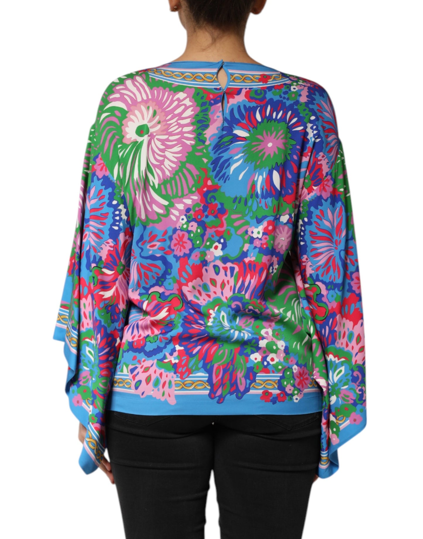 Dolce &amp; Gabbana – Tunika-Bluse mit mehrfarbigem Blumenmuster