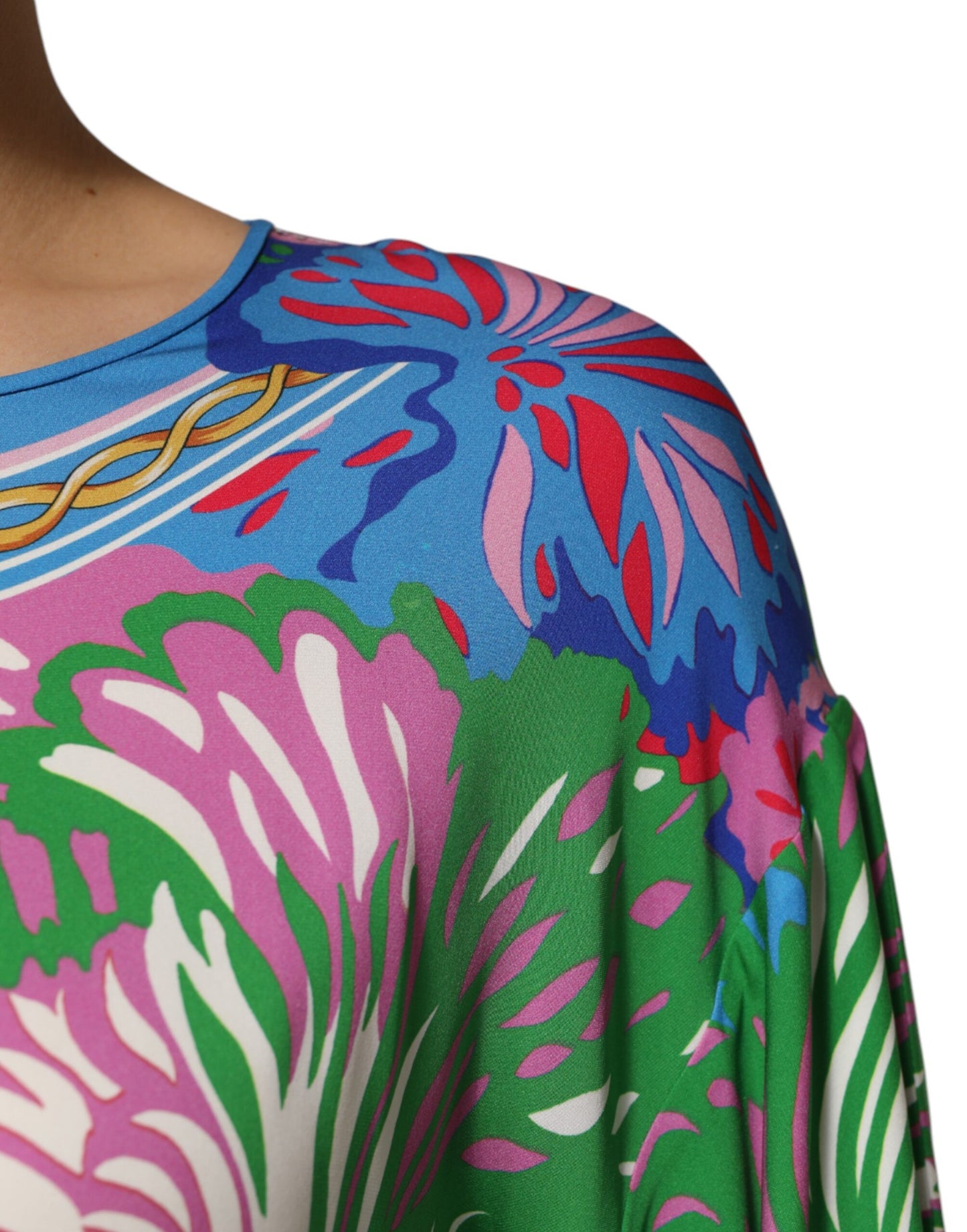 Dolce &amp; Gabbana – Tunika-Bluse mit mehrfarbigem Blumenmuster