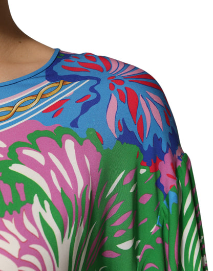 Dolce &amp; Gabbana – Tunika-Bluse mit mehrfarbigem Blumenmuster