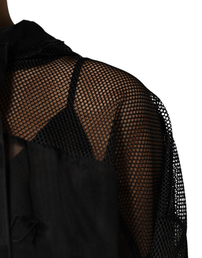 Dolce &amp; Gabbana – Schwarzer, durchsichtiger Kapuzenpullover