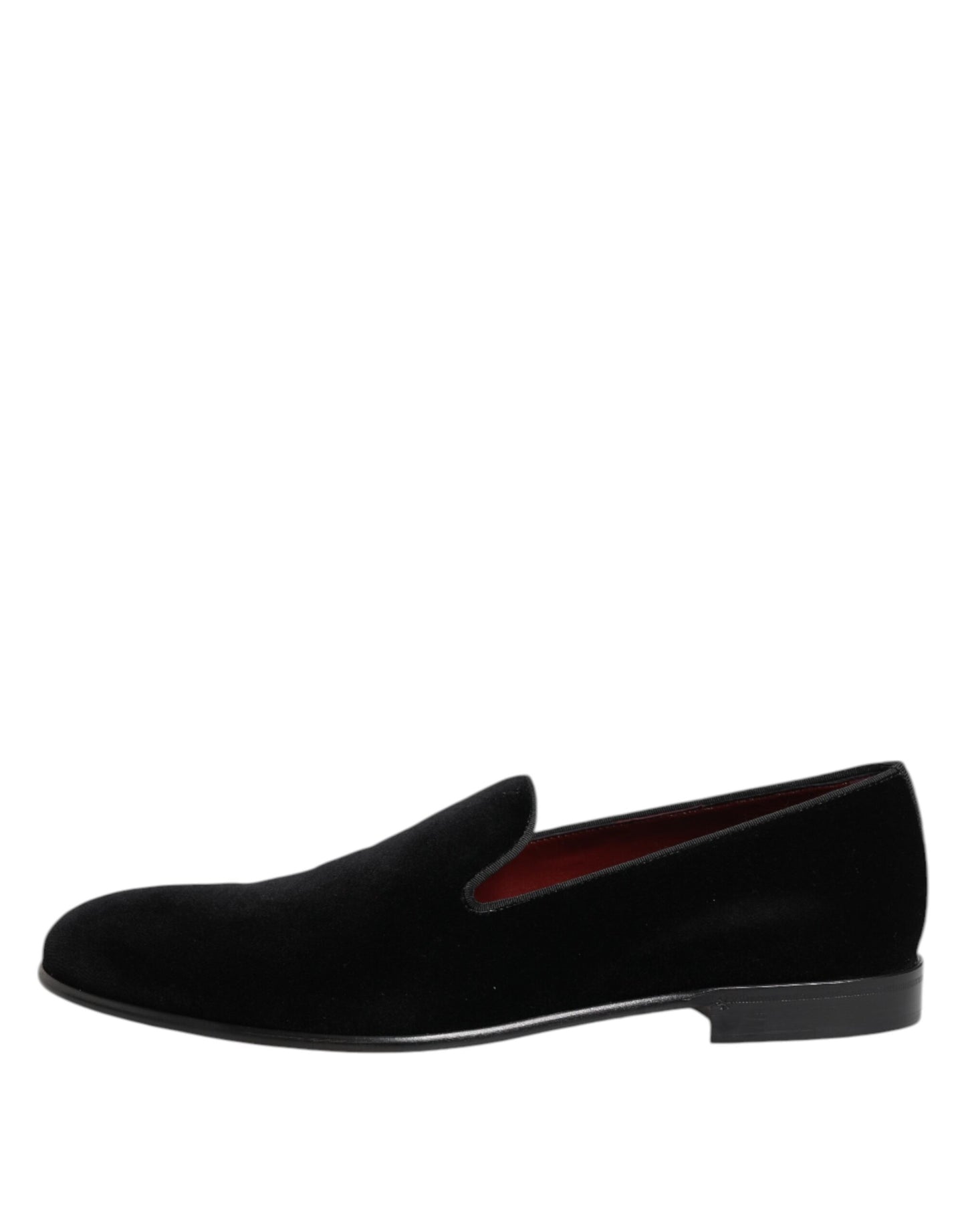 Dolce &amp; Gabbana – Slipper aus schwarzem Samt für Herren