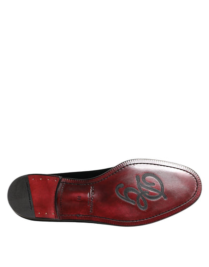 Dolce &amp; Gabbana – Slipper aus schwarzem Samt für Herren
