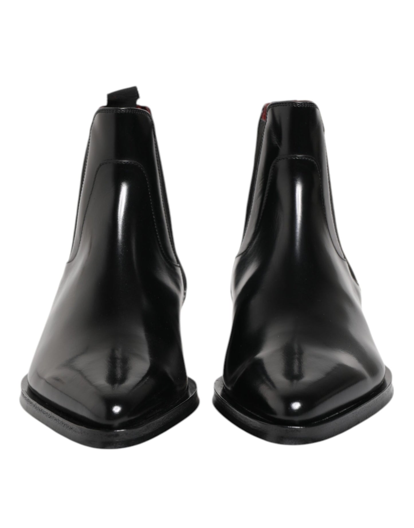 Dolce &amp; Gabbana Black Leather MILLENIALS Mid Calf Boots Shoes