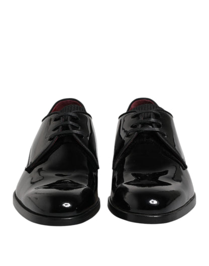 Dolce &amp; Gabbana – Derby-Schuhe aus schwarzem Leder für Herren