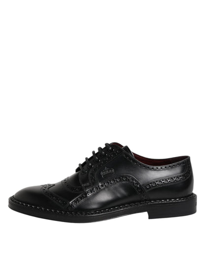 Dolce &amp; Gabbana – Derby-Schuhe aus schwarzem Leder für Herren
