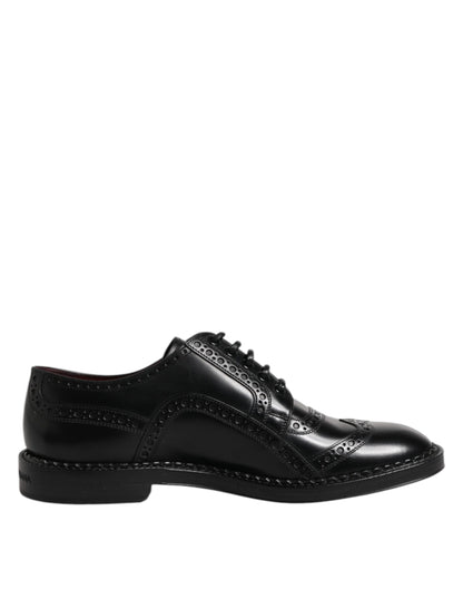 Dolce &amp; Gabbana – Derby-Schuhe aus schwarzem Leder für Herren