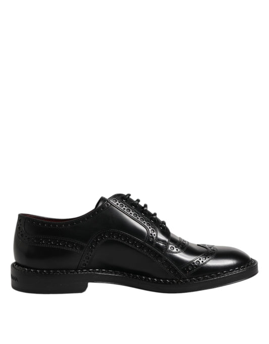 Dolce &amp; Gabbana – Derby-Schuhe aus schwarzem Leder für Herren