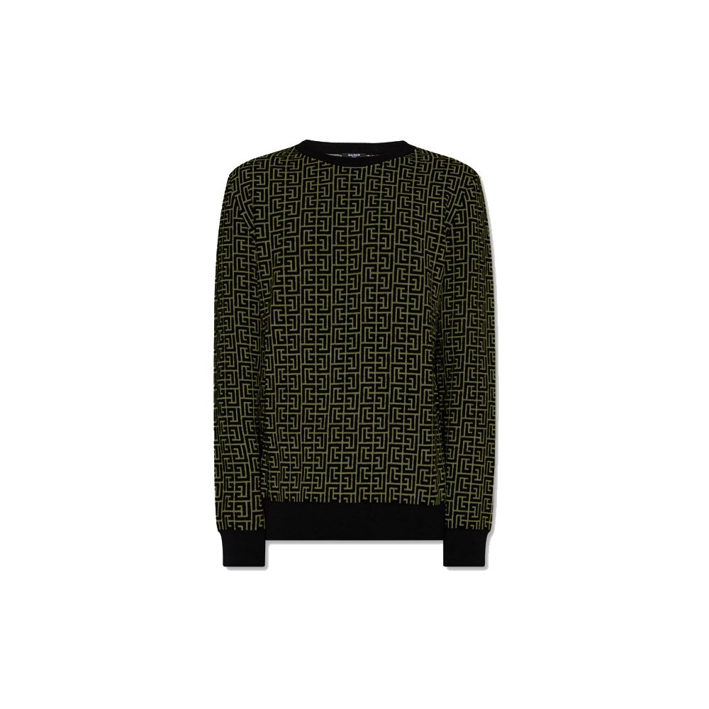 Balmain Grüner Wollpullover