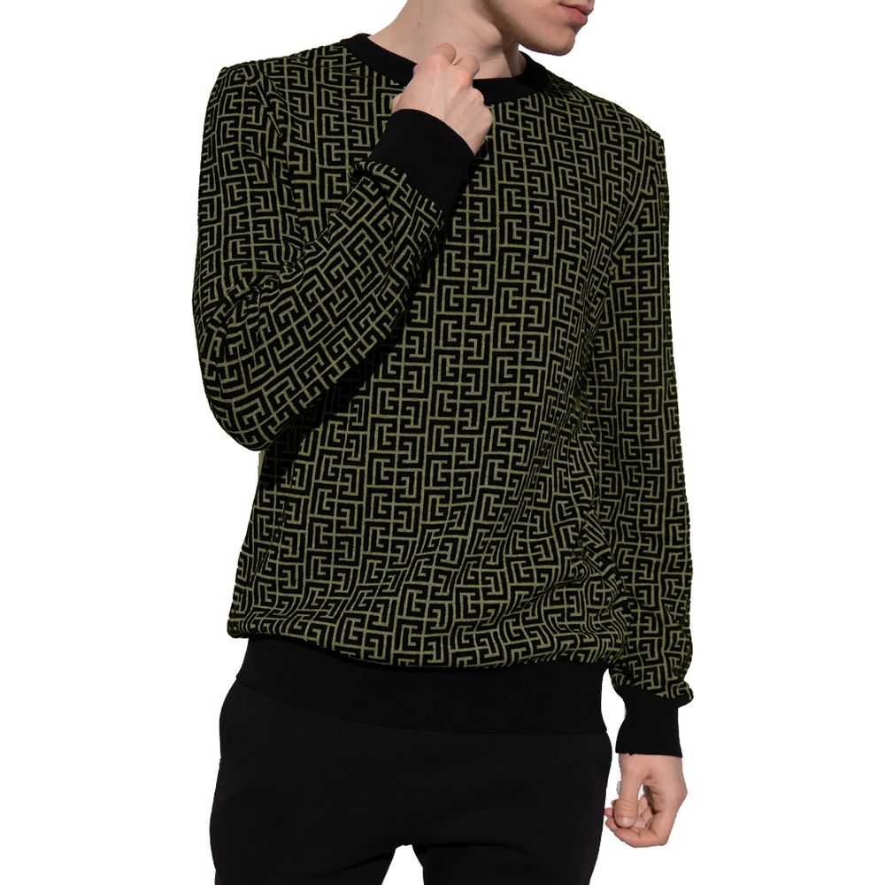 Balmain Grüner Wollpullover
