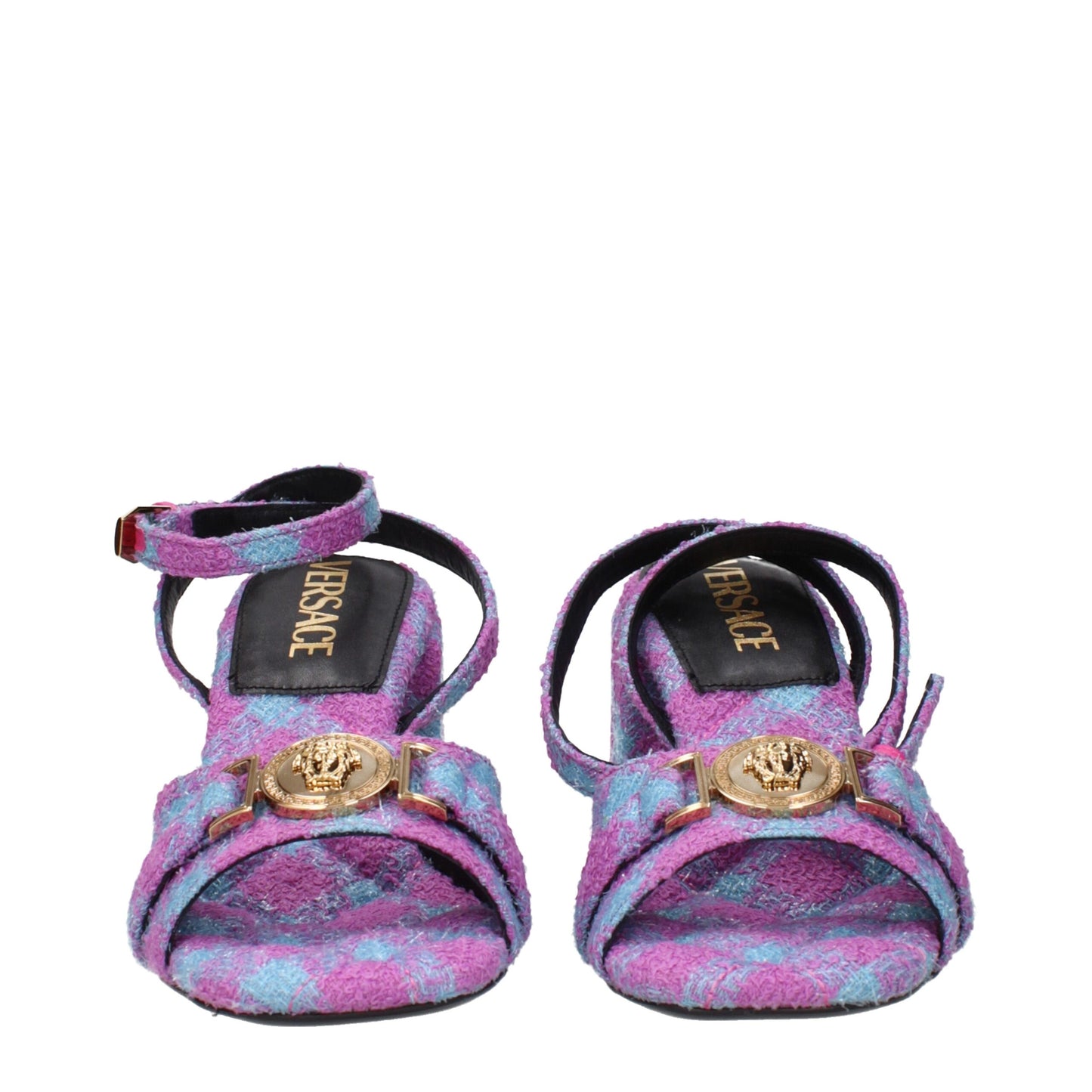 Versace Plateauschuhe aus rosa Stoff