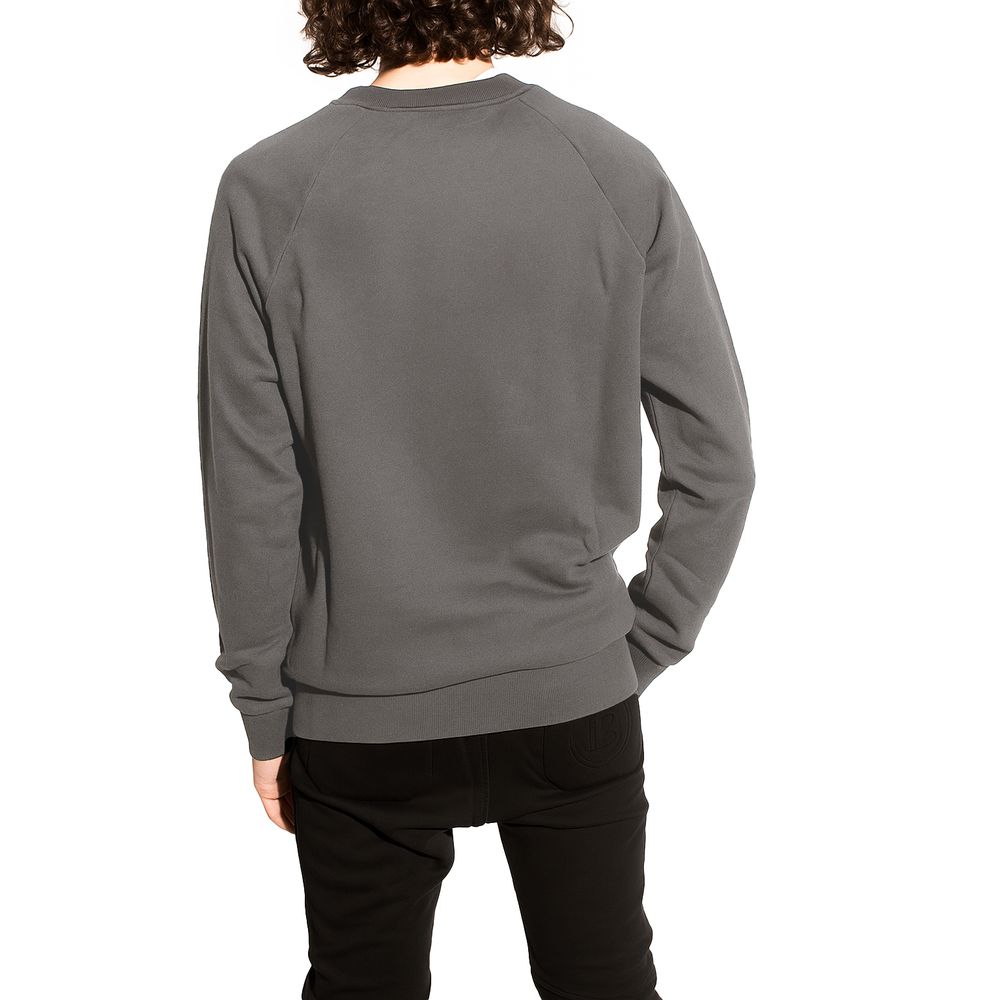 Grauer Baumwollpullover von Balmain