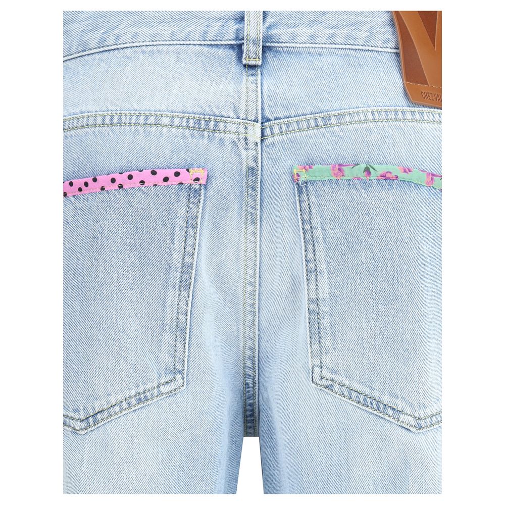 Valentino Jeans mit Blumenrand