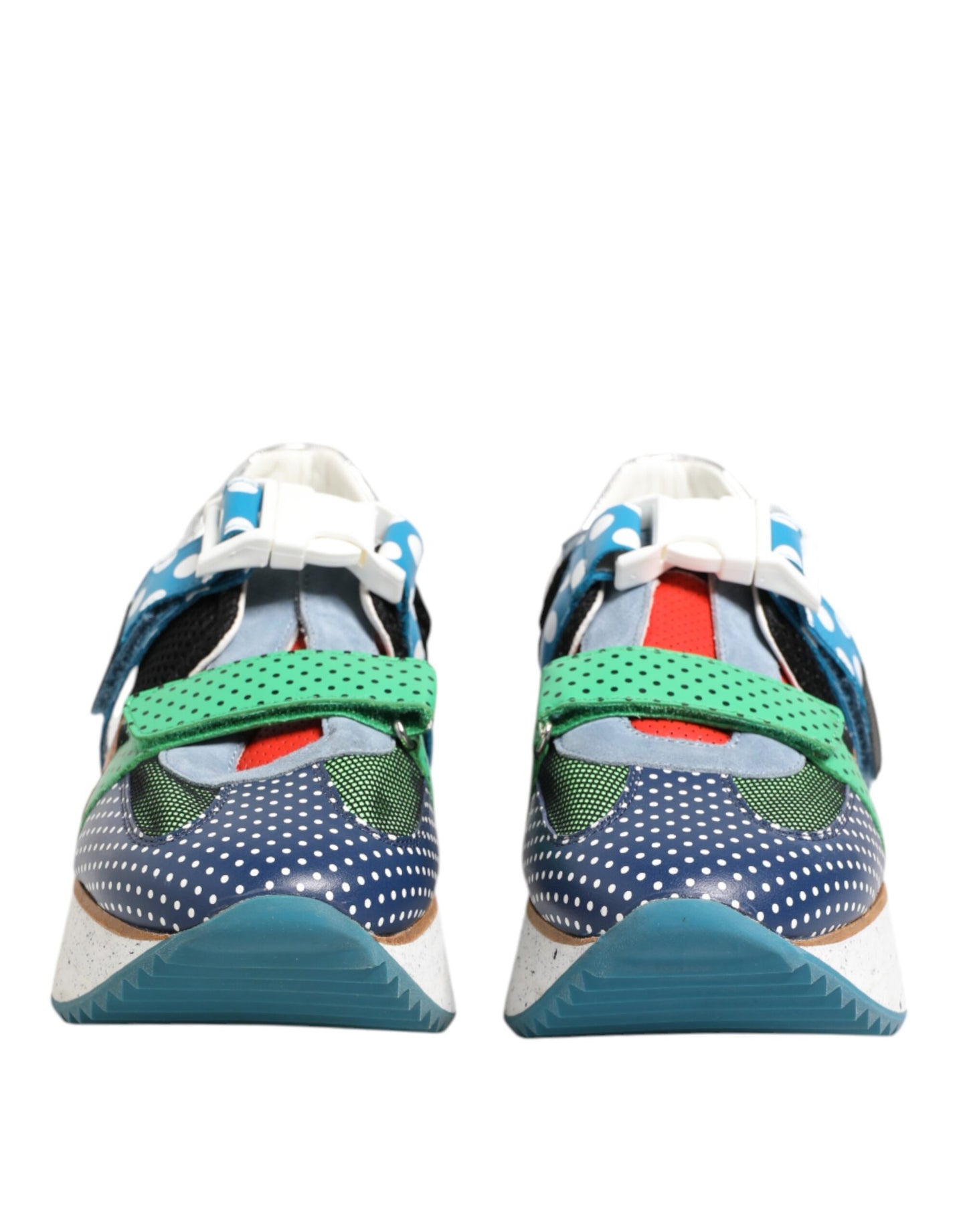 Dolce &amp; Gabbana Multicolor Leather Low Top Sneakers Shoes