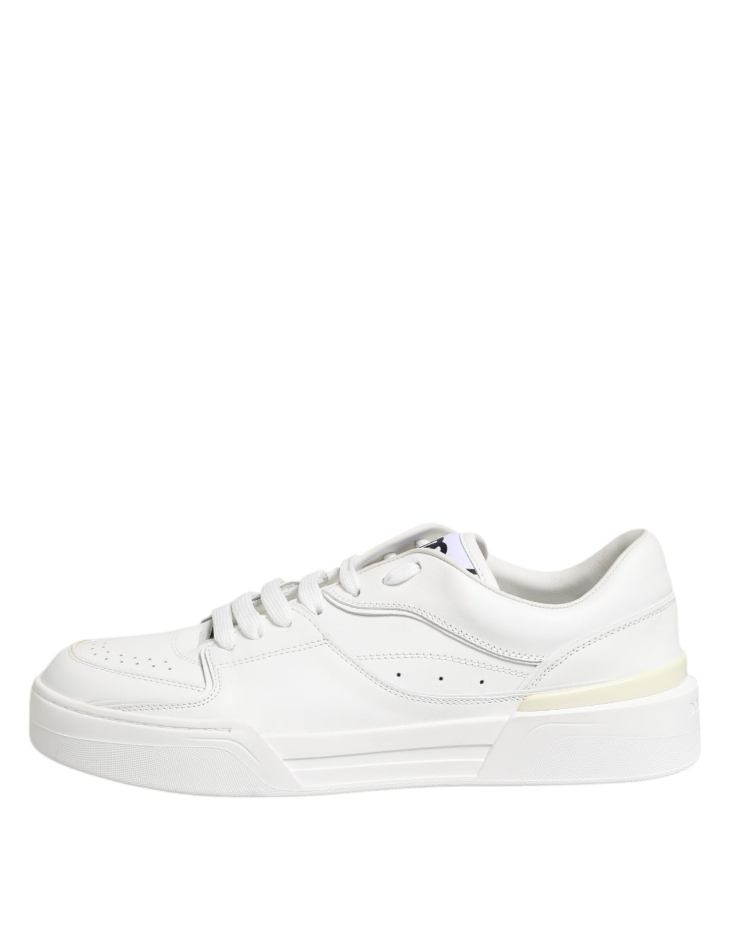 Dolce &amp; Gabbana White Miami Leather Low Top Sneakers Shoes