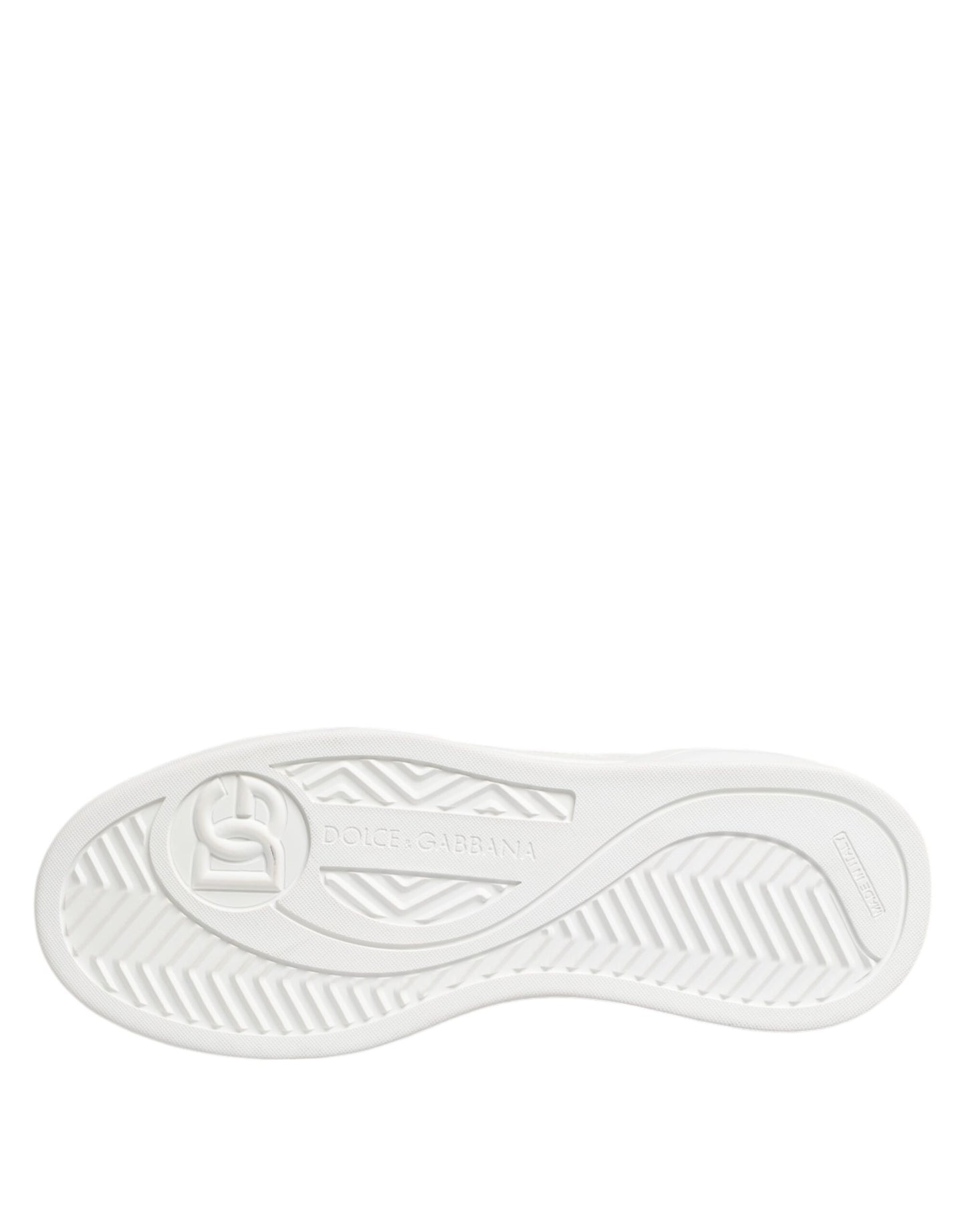 Dolce &amp; Gabbana White Miami Leather Low Top Sneakers Shoes