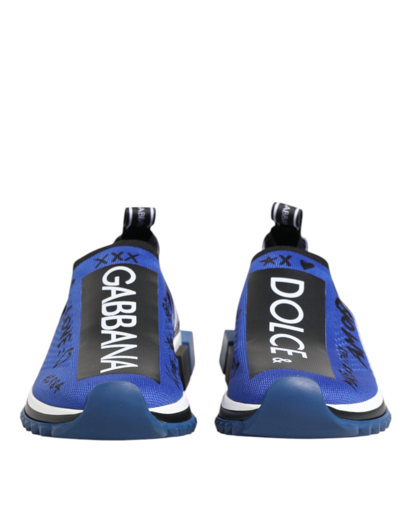 Dolce &amp; Gabbana Blue Logo Low Top Sorrento Sneakers Shoes