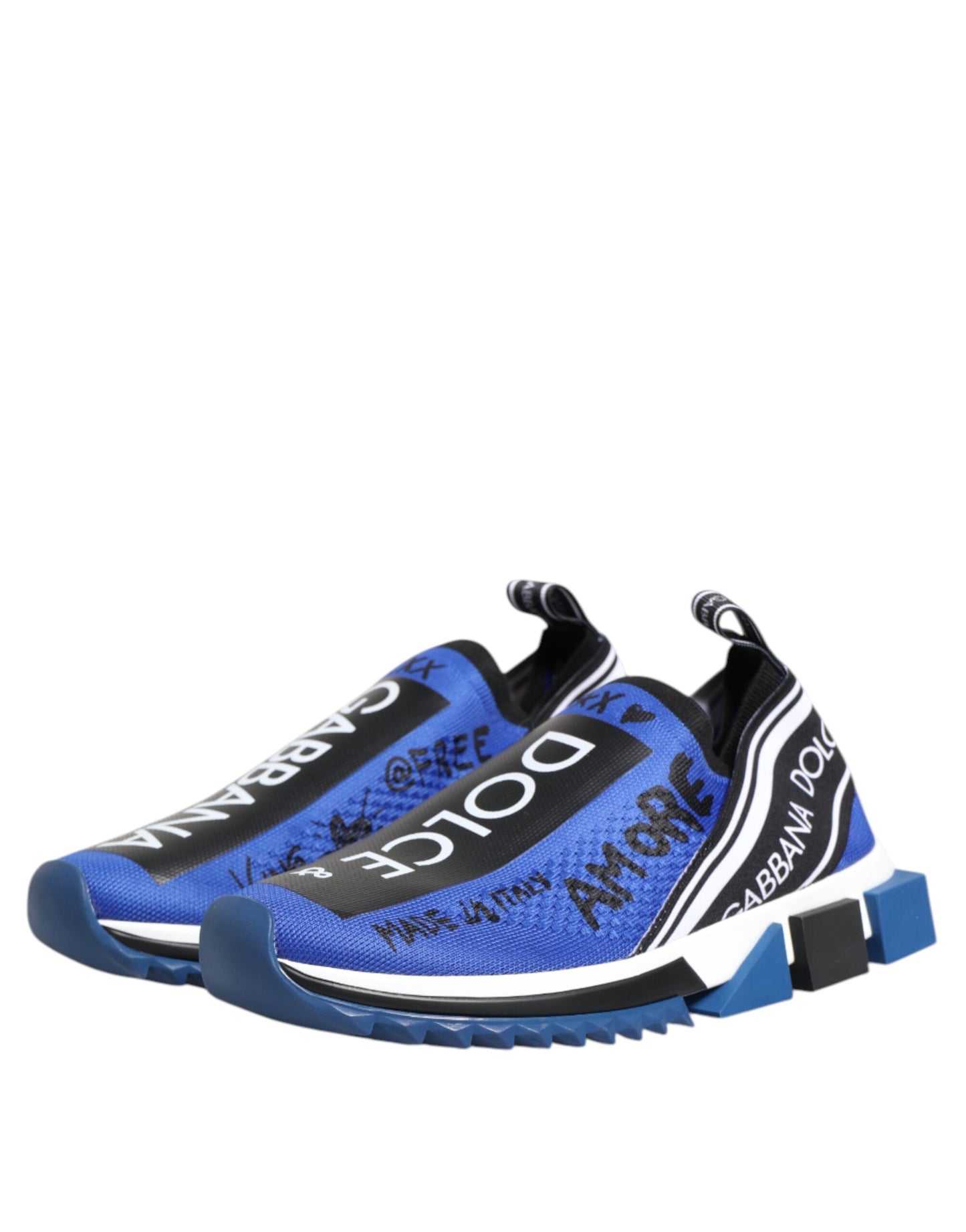 Dolce &amp; Gabbana Blue Logo Low Top Sorrento Sneakers Shoes