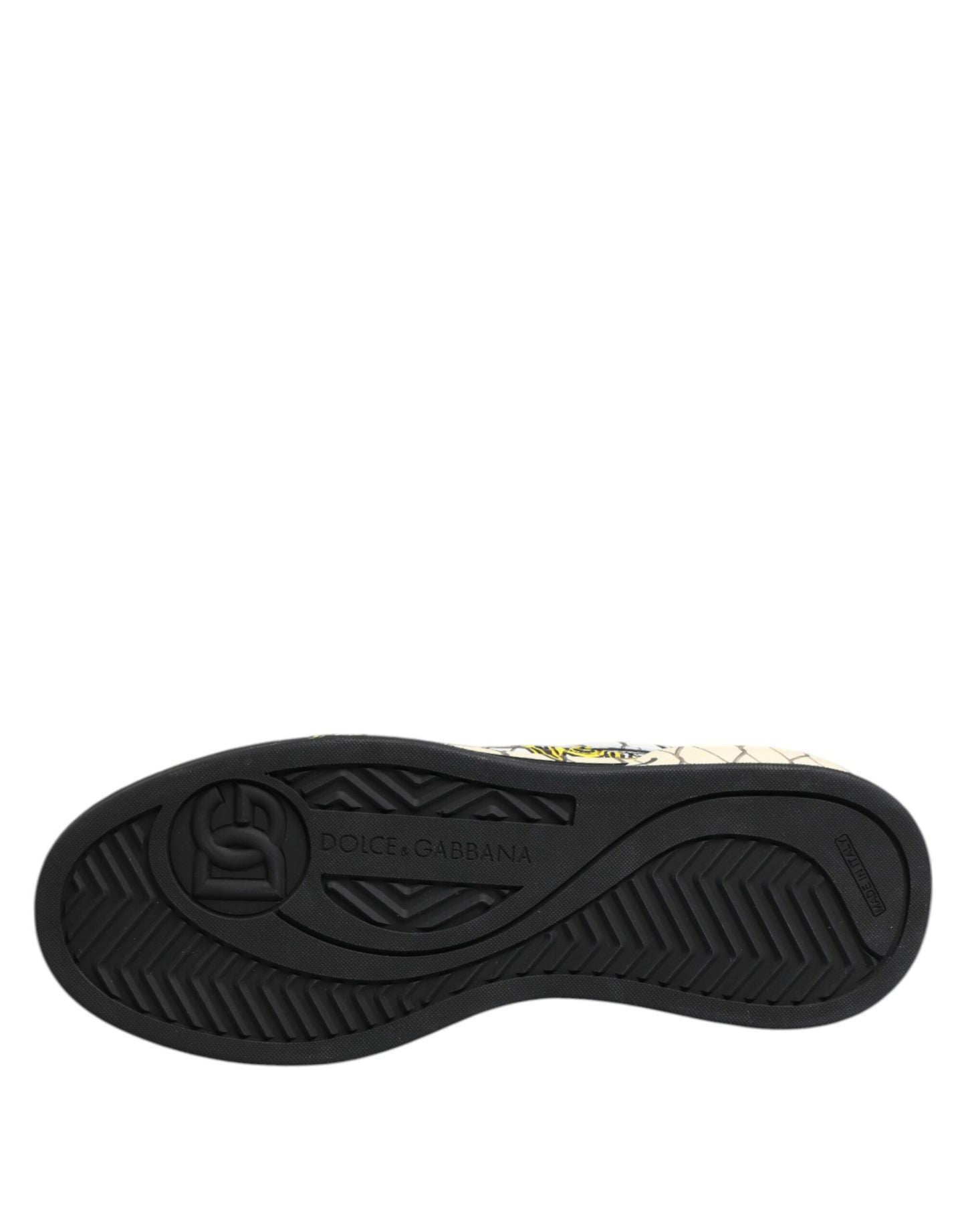 Dolce &amp; Gabbana White Logo Print Low Top Men Sneakers Shoes