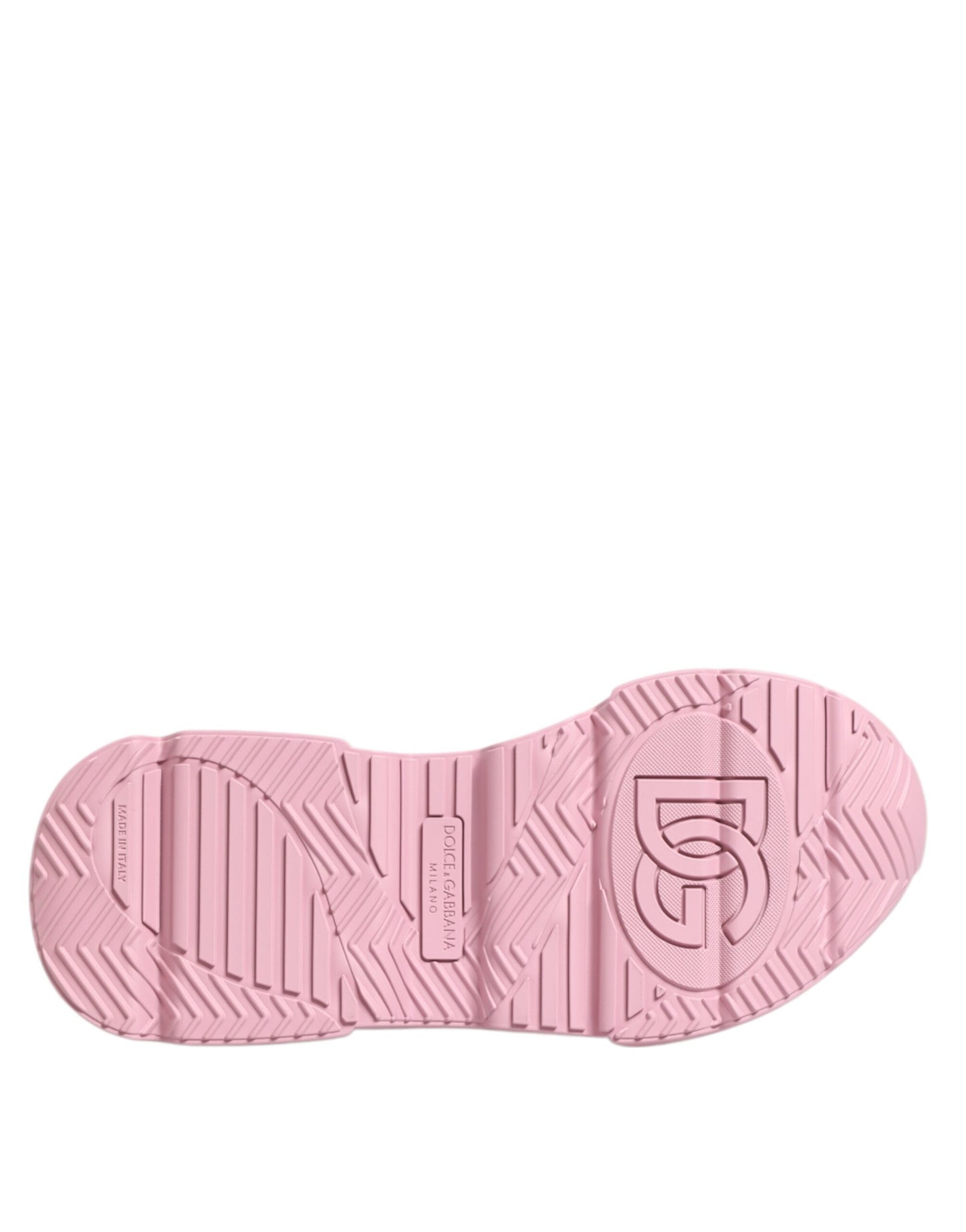 Dolce &amp; Gabbana Pink Leather Daymaster Low Top Sneakers Shoes