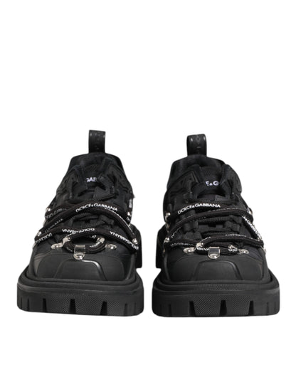 Dolce &amp; Gabbana Black Low Top Lace Up Trekking Sneakers Shoes