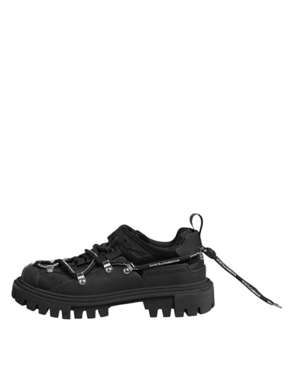 Dolce &amp; Gabbana Black Low Top Lace Up Trekking Sneakers Shoes