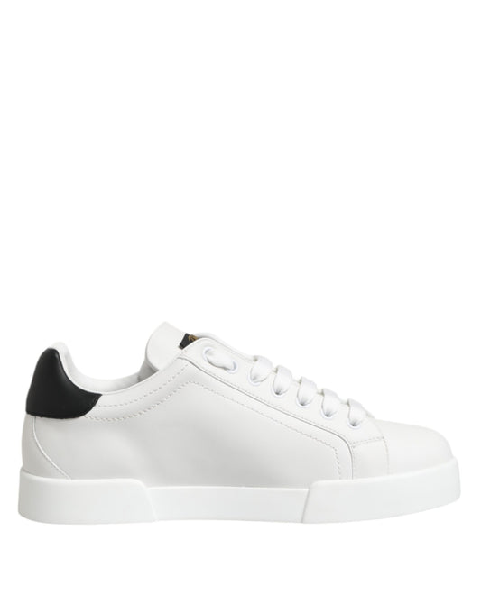 Dolce &amp; Gabbana White Crown Patch Portofino Men Sneakers Shoes