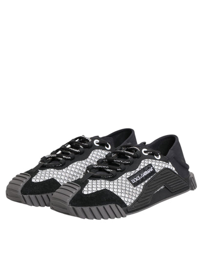 Dolce &amp; Gabbana Multicolor Lace Up Low Top NS1 Sneakers Shoes