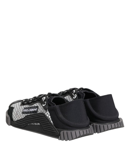 Dolce &amp; Gabbana Multicolor Lace Up Low Top NS1 Sneakers Shoes