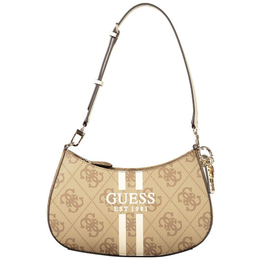 Guess Jeans Beige Polyethylen Damen Handtasche