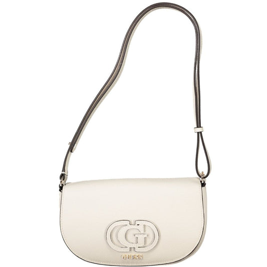 Guess Jeans Damen Handtasche aus Polyethylen, Weiß