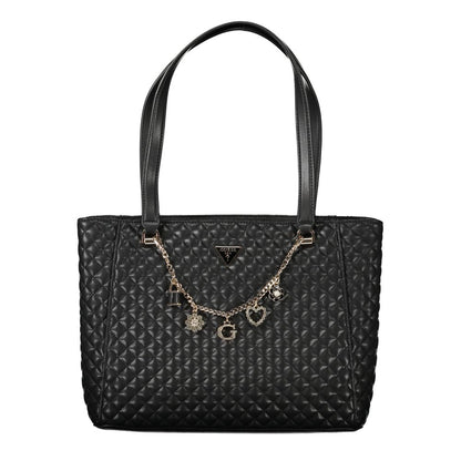 Guess Jeans Schwarze Polyethylen-Damenhandtasche