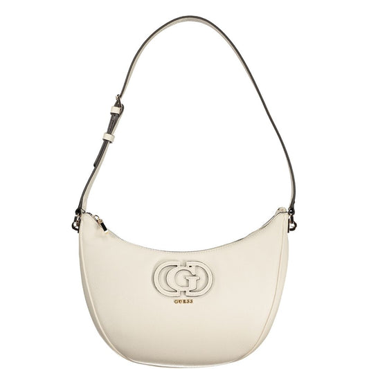 Guess Jeans Damen Handtasche aus Polyethylen, Weiß