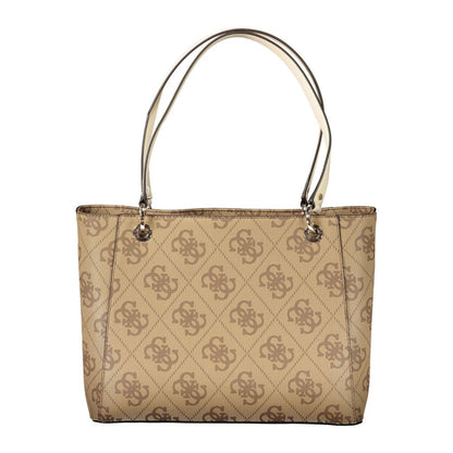 Guess Jeans Beige Polyethylen Damen Handtasche