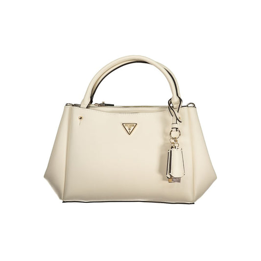 Guess Jeans Damen Handtasche aus Polyethylen, Weiß