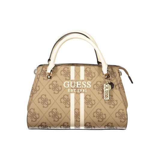 Guess Jeans Beige Polyethylen Damen Handtasche