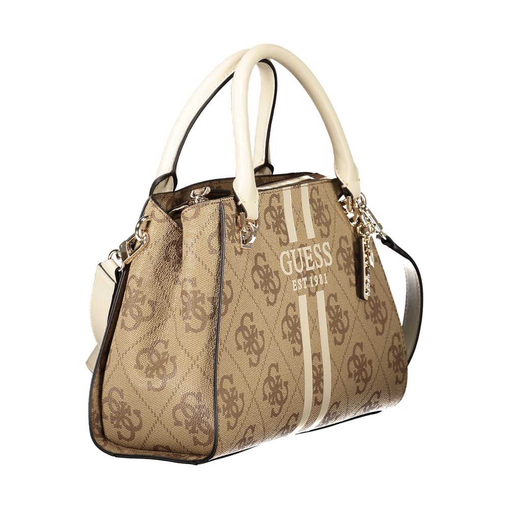 Guess Jeans Beige Polyethylen Damen Handtasche